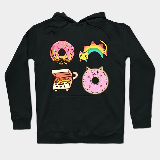 cute donut cats Hoodie by NevermindOnArt